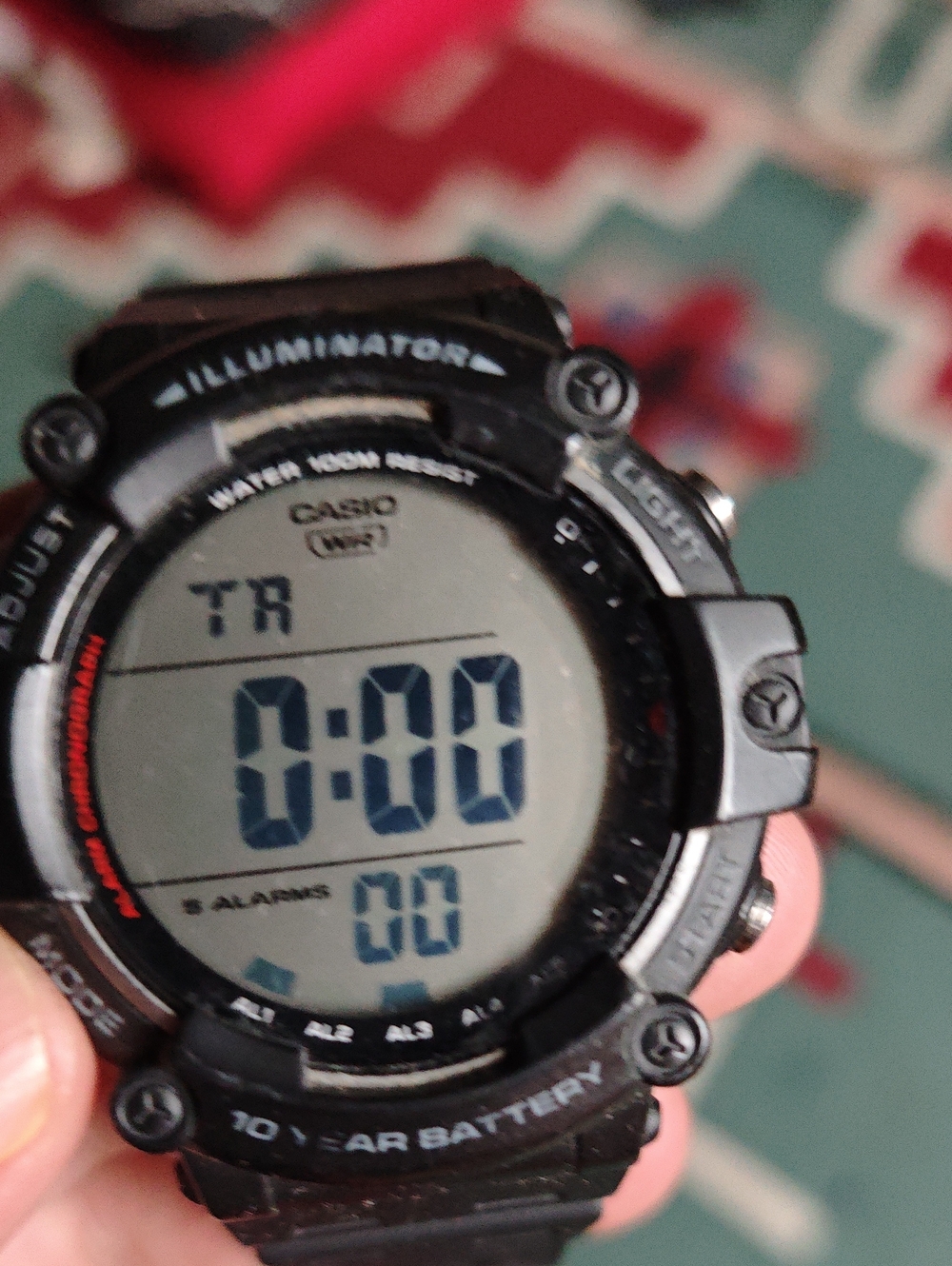 Casio Black Digital Sports Watch with Illuminator Display